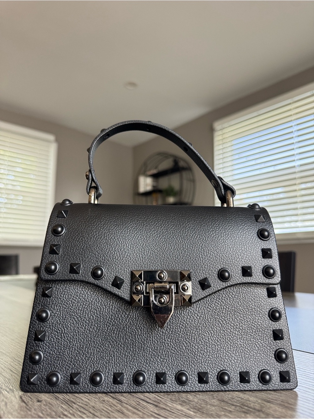 Black Studded Handbag